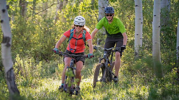 Mountain bike riding